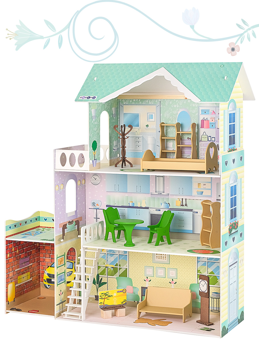 Домик для кукол PAREMO 118 см с мебелью PD318-13 - фото 10