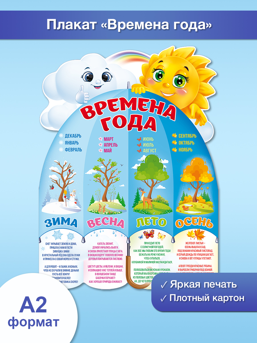 Плакат Открытая планета Времена года зонтик - фото 4