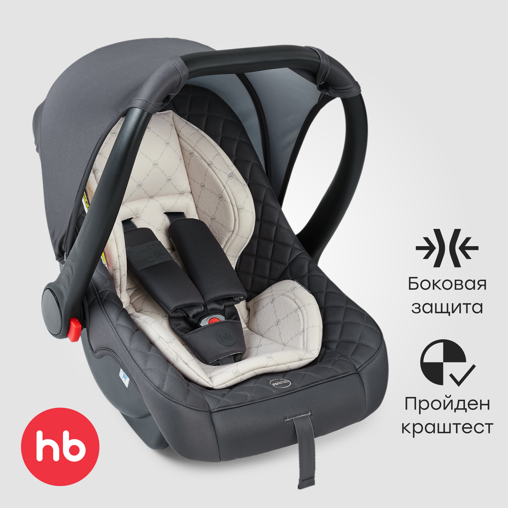 Автокресло Happy Baby Skyler 0 (0 -13 кг) серый - фото 1