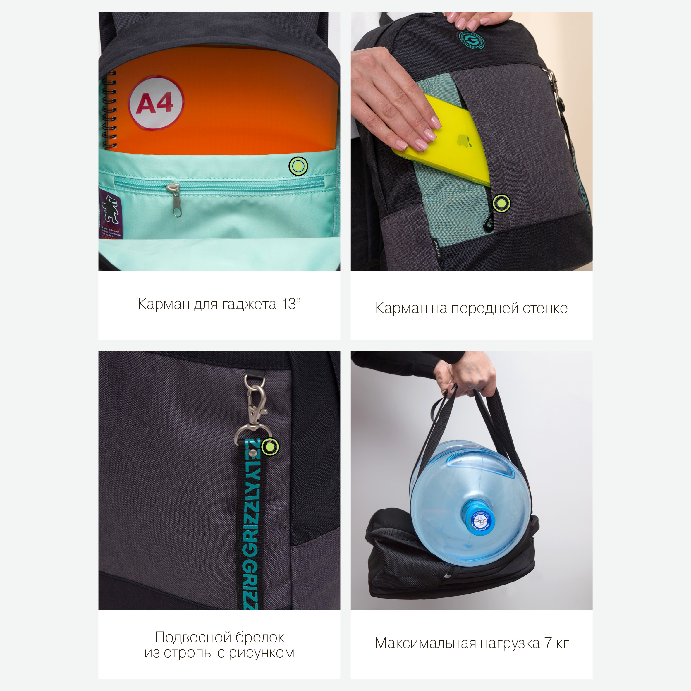 Рюкзак Grizzly для девочки - фото 11