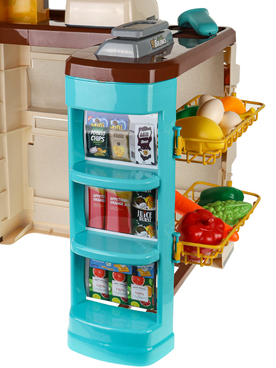 Игровой набор Рыжий кот касса, прилавок, продукты, тележки и корзинки - фото 5