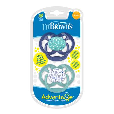 Пустышка Dr Browns анатомическая от 6 мес. 2 шт.