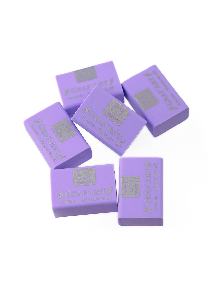 Ластик Малевичъ Фиолетовый 6 шт. - фото 7