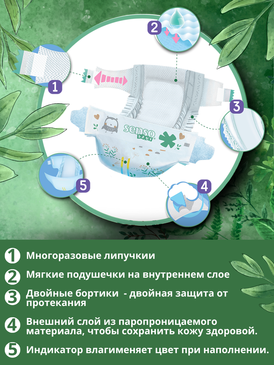 Подгузники SENSO BABY Sensitive 5 (11-25 кг) 44 шт. - фото 4