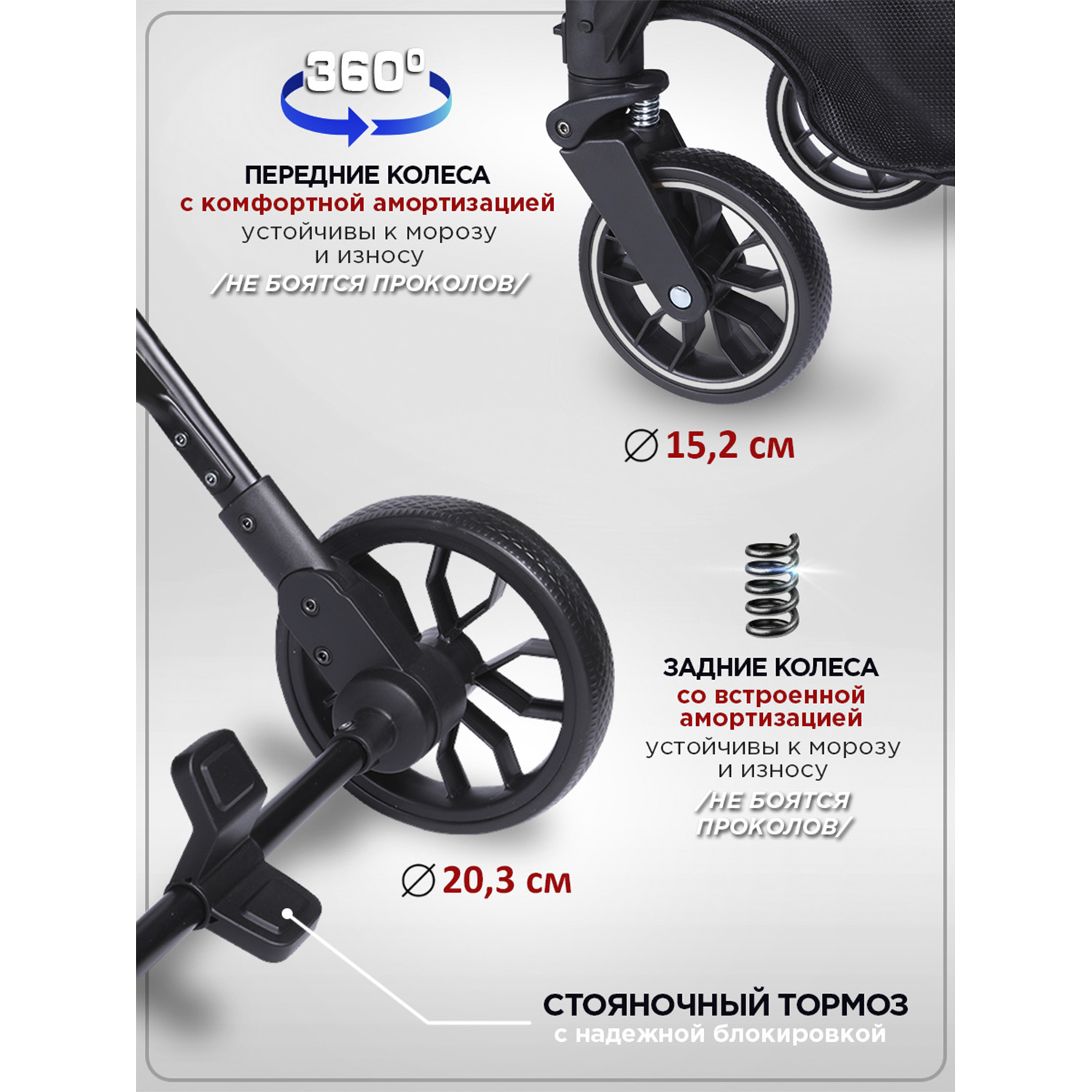 Коляска прогулочная BabyCare Venetto Серый серый - фото 5