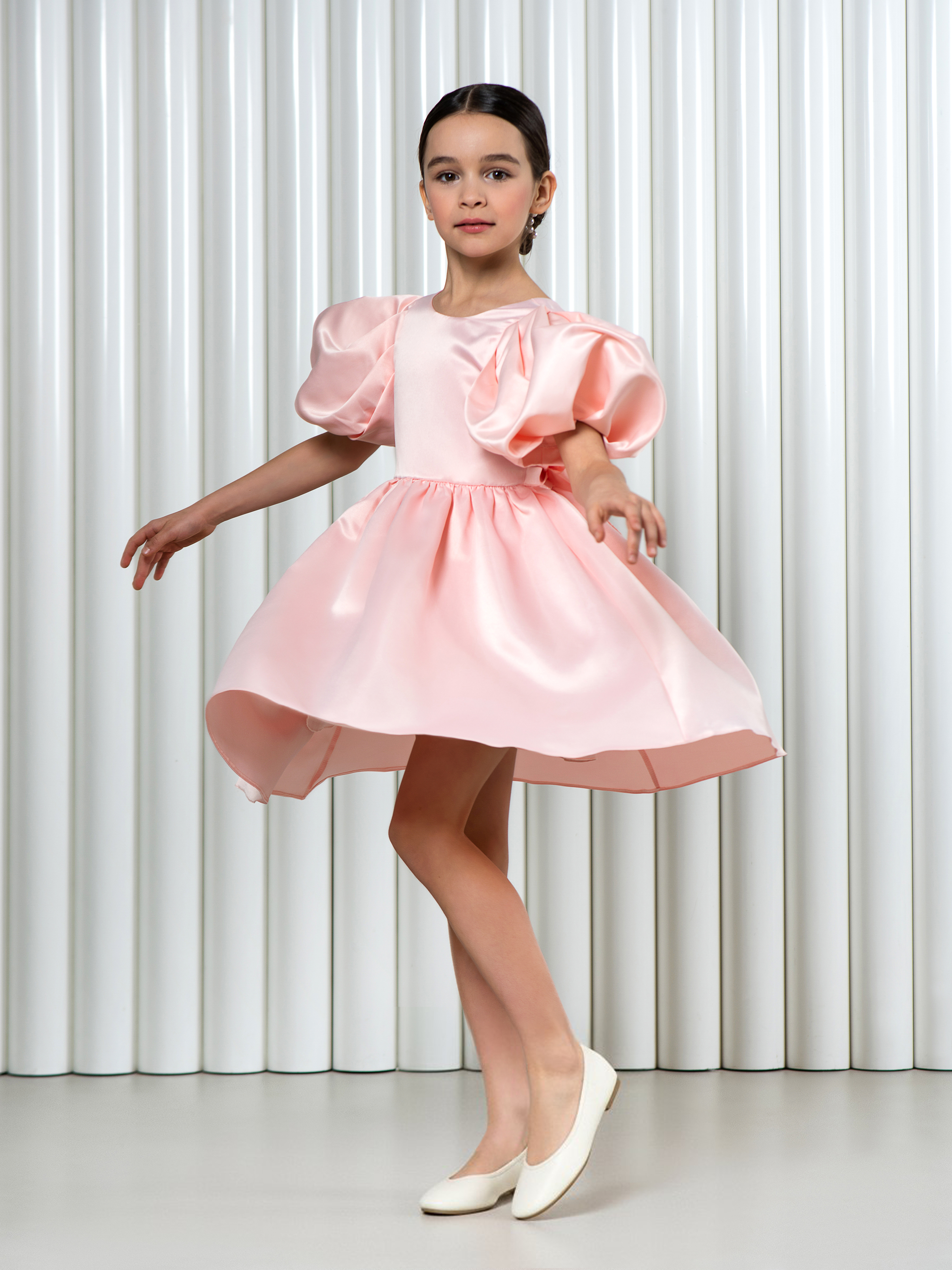 Платье LisaWeta D-143 розовый персик - фото 8