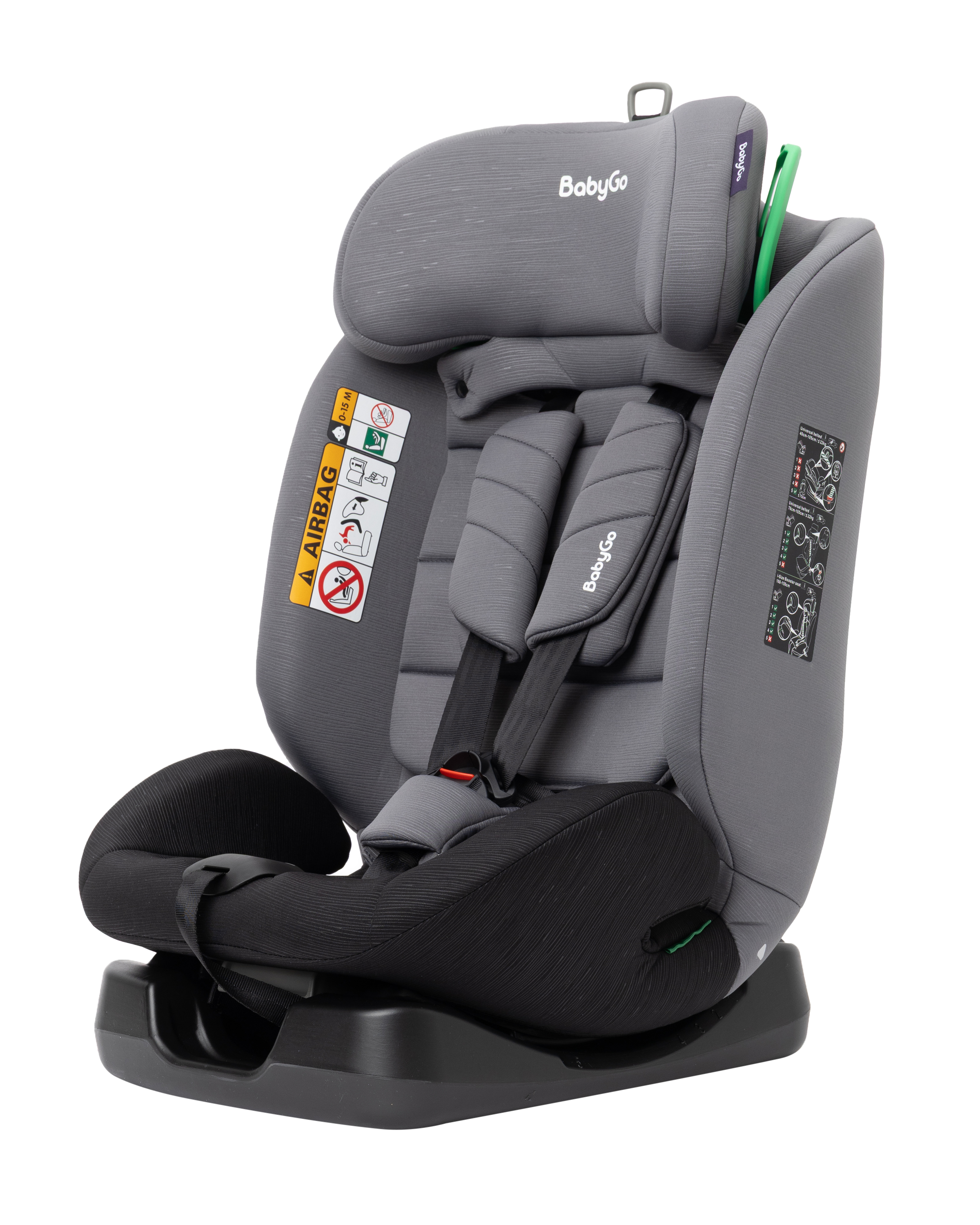 Автокресло BabyGo 4-Stage 0+/1/2/3 (0-36 кг) серый - фото 15