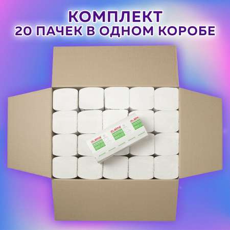 Бумажные полотенца Лайма 20 упак. 200 шт.