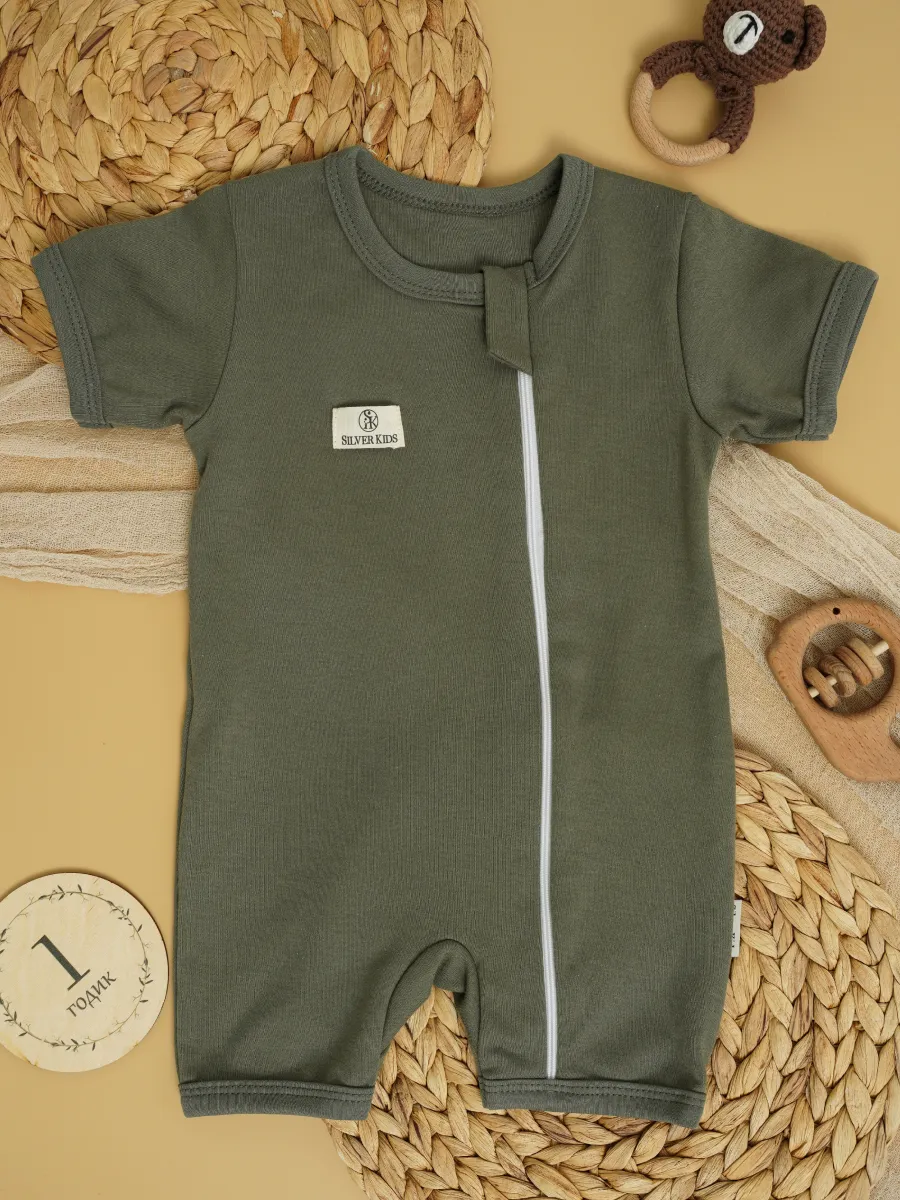 Песочник 3 шт Супер Пупс нбр/3пр/псчн/молн/ХакиЛисточкиВеточки - фото 11