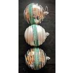 Набор Шаров 8см (3шт) (зеребро) Магия праздника NY132