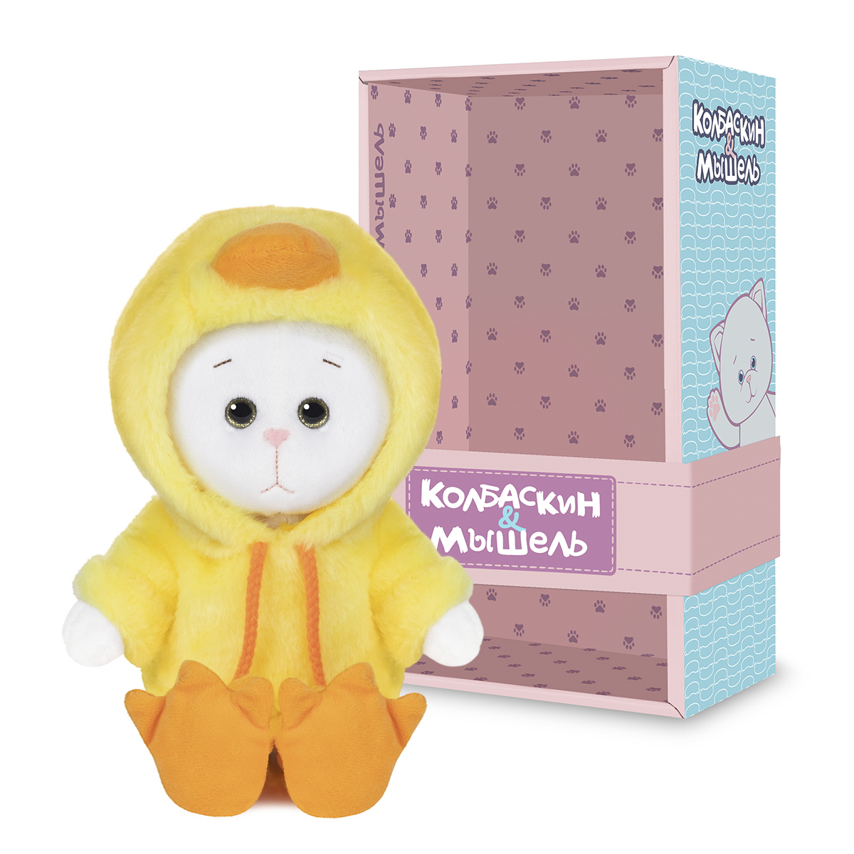 Мягкая игрушка Колбаскин и Мышель котик Колбаскин&Мышель 20 см - фото 1