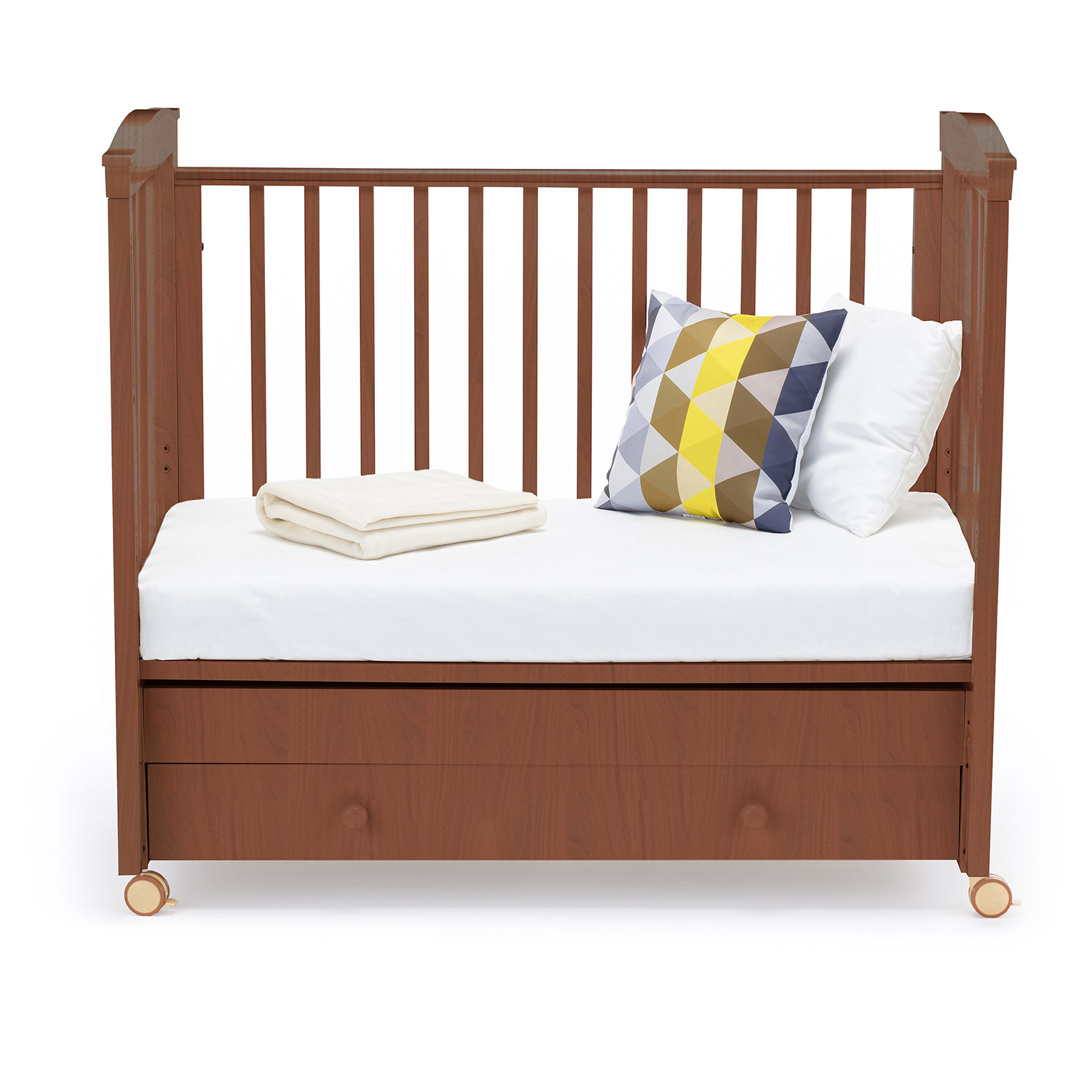Детская кроватка Nuovita, продольный маятник (темный орех) - фото 22