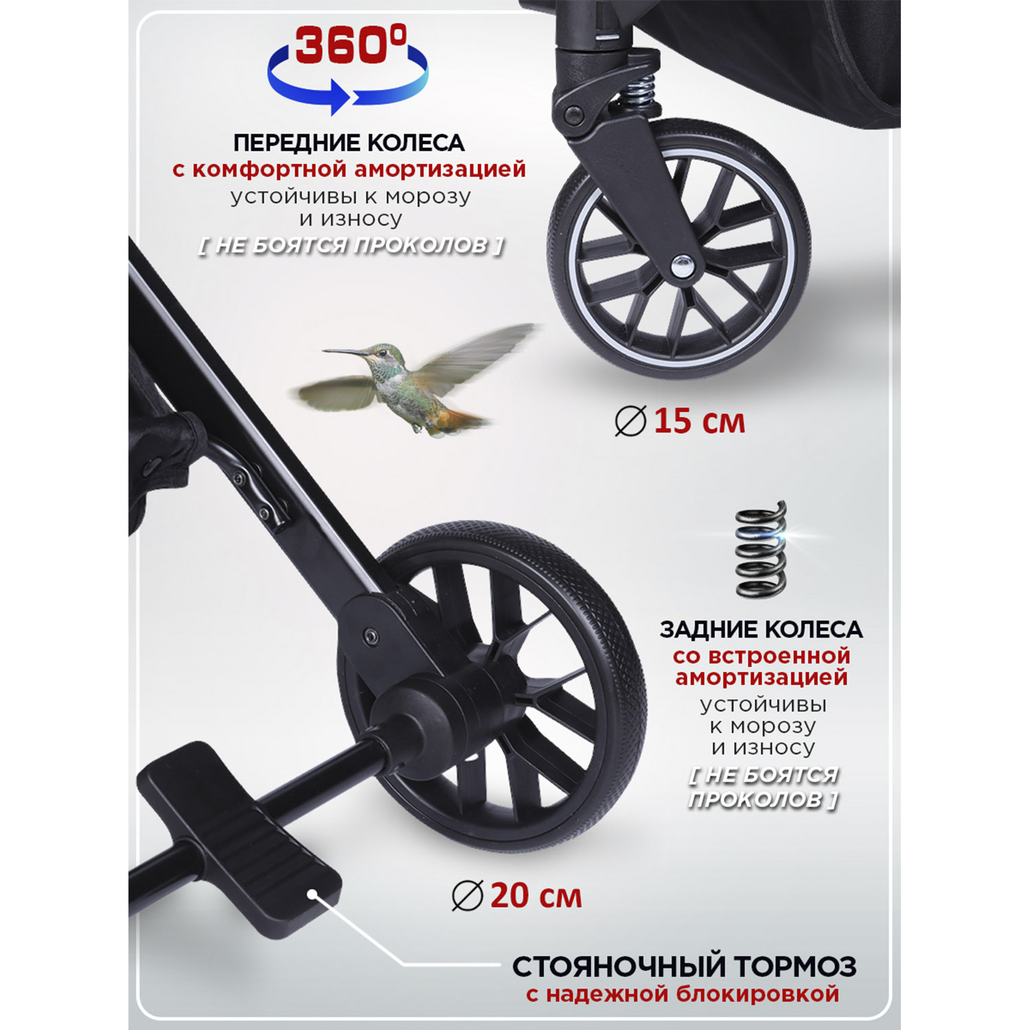 Коляска прогулочная BabyCare Q'bit зеленый зеленый - фото 4