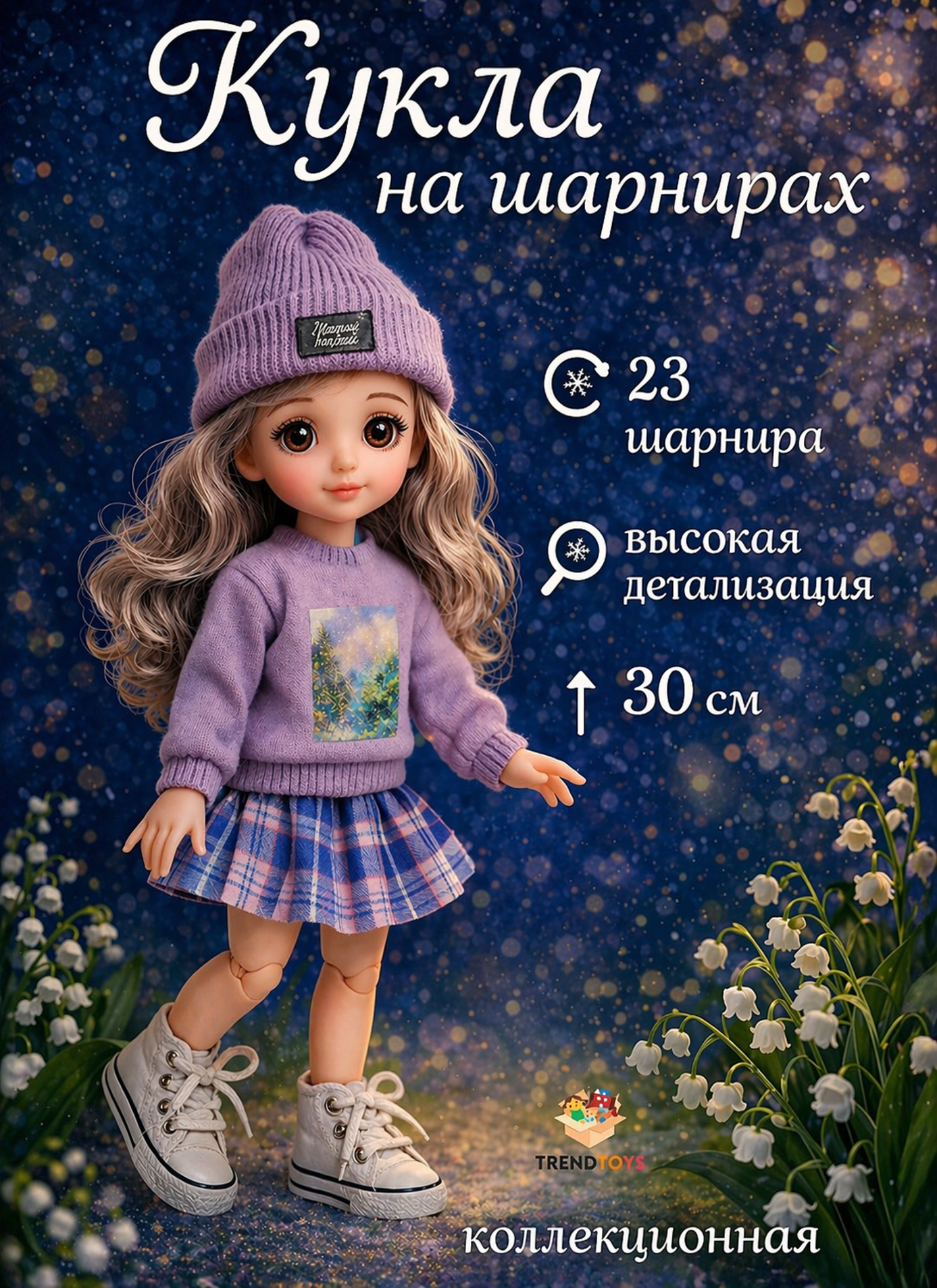 Кукла модельная TrendToys шарнирная высота 30 см NIT031 - фото 1