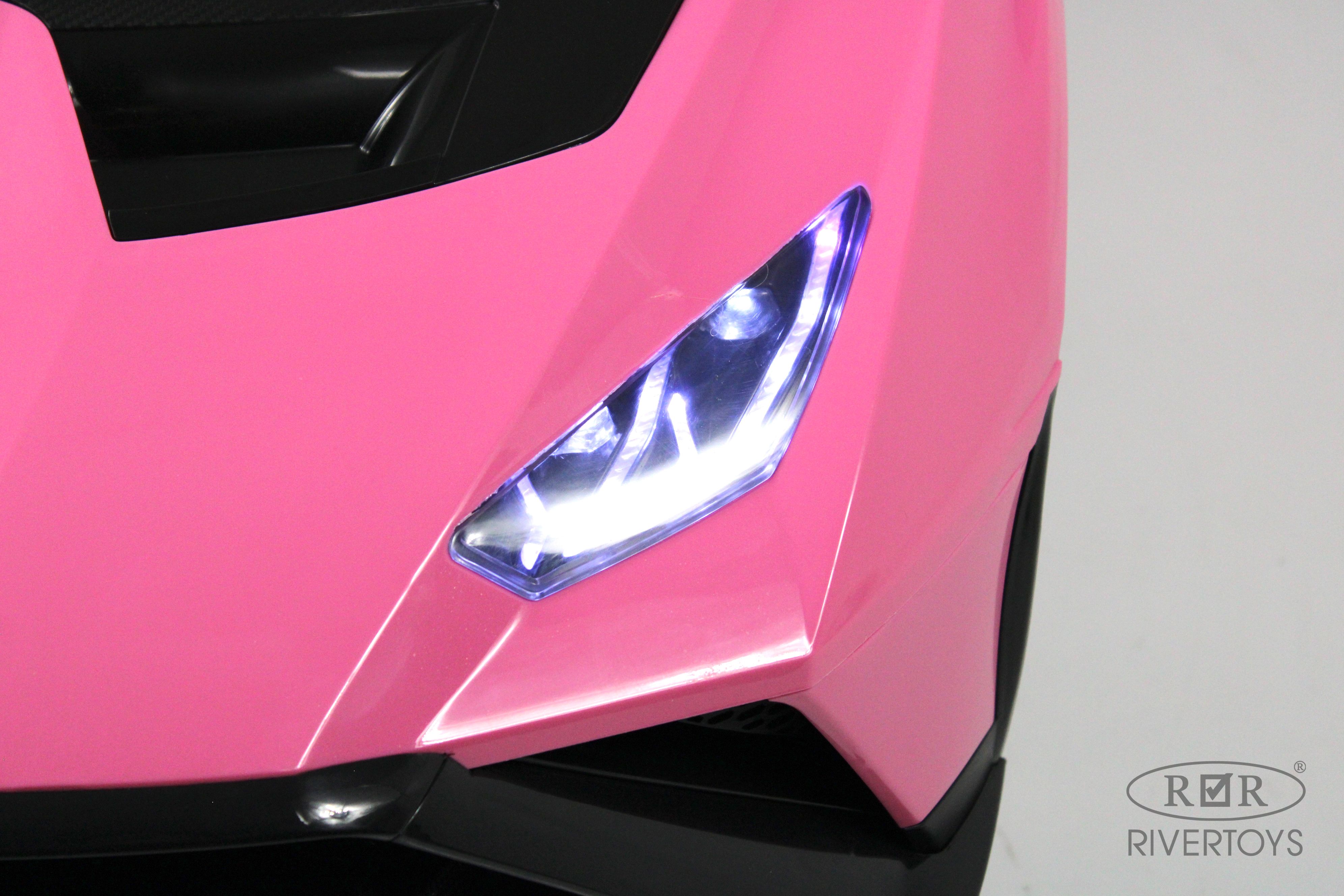 Электромобиль RIVERTOYS Lamborghini E888EE-PINK С пультом ДУ - фото 5