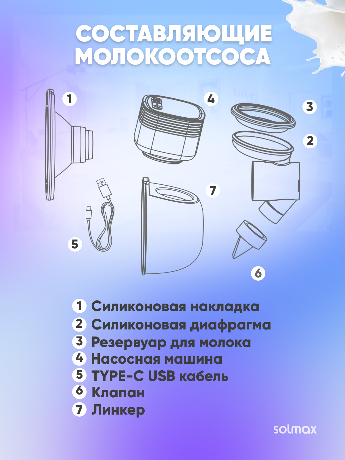 Молокоотсос электрический Solmax 1 - фото 10