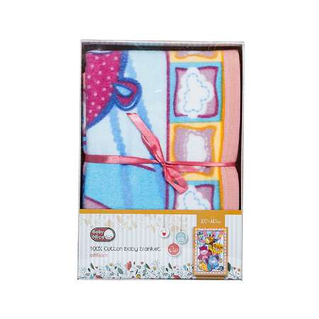 Одеяло байковое Baby Nice 100х140 розовое Воздушные шары