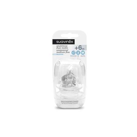 Соска Suavinex Anti-Colic силикон (средний поток) 2 шт.