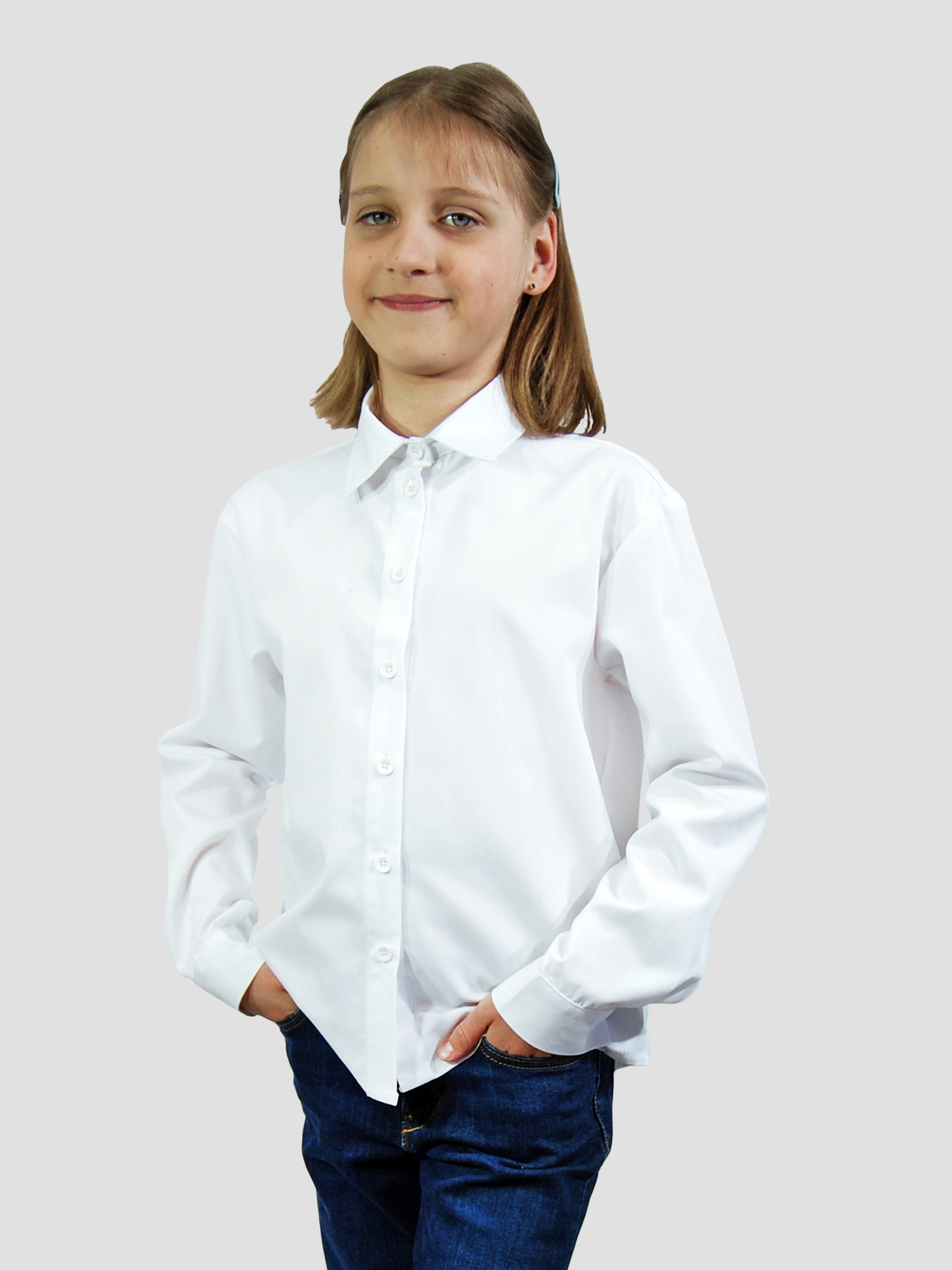 Рубашка IRINA EGOROVA RUB-Kids-Classic_белый - фото 1