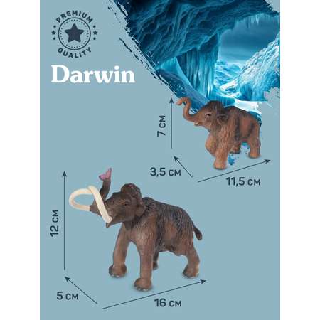 Фигурка DARWIN Животные Мамонт с мамонтенком