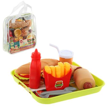 Игровой набор Veld Co тележки и корзинки, прилавок, касса, продукты