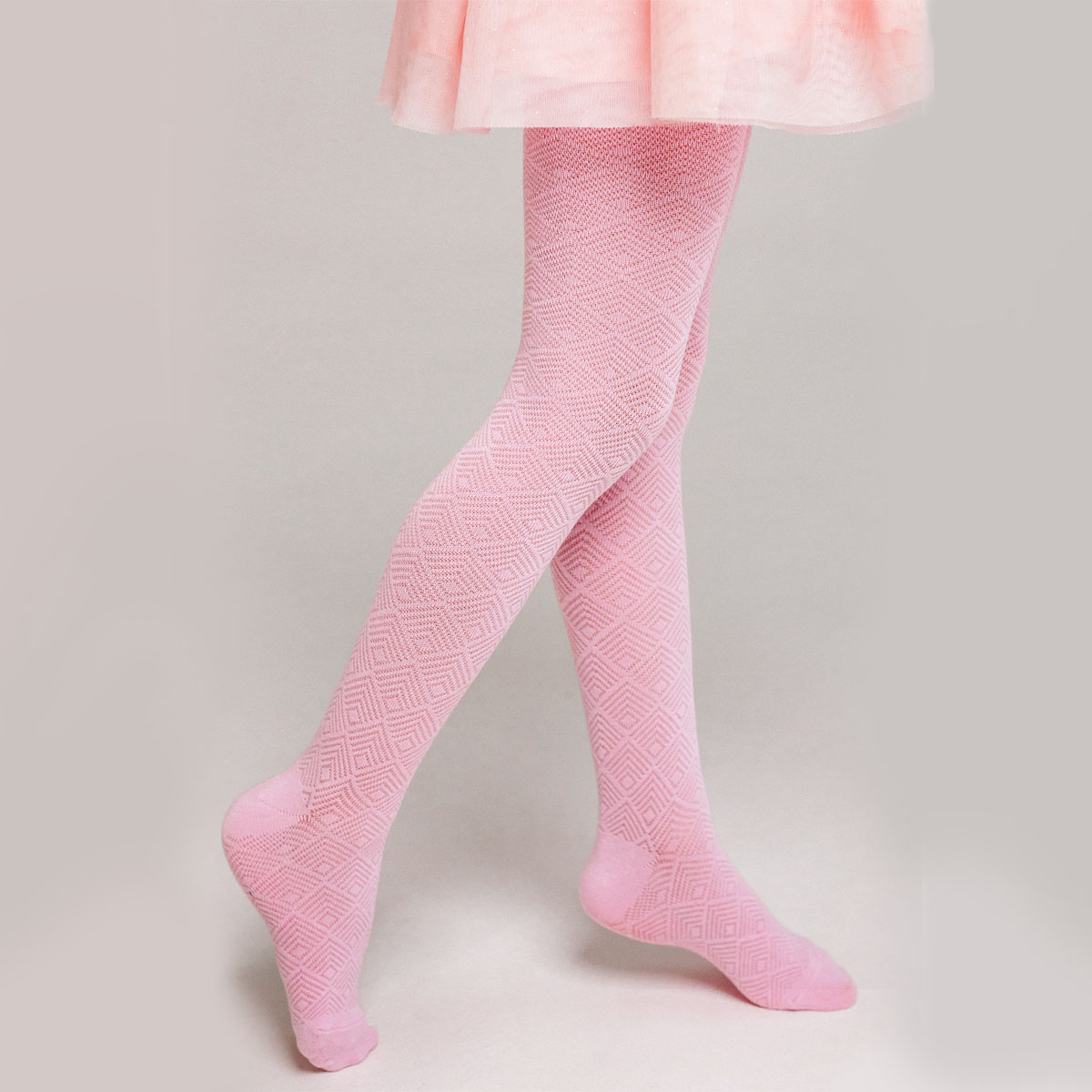Колготки Ишимбайская чулочная фабрика WL-754 Ромбики розовый 2 М - фото 3