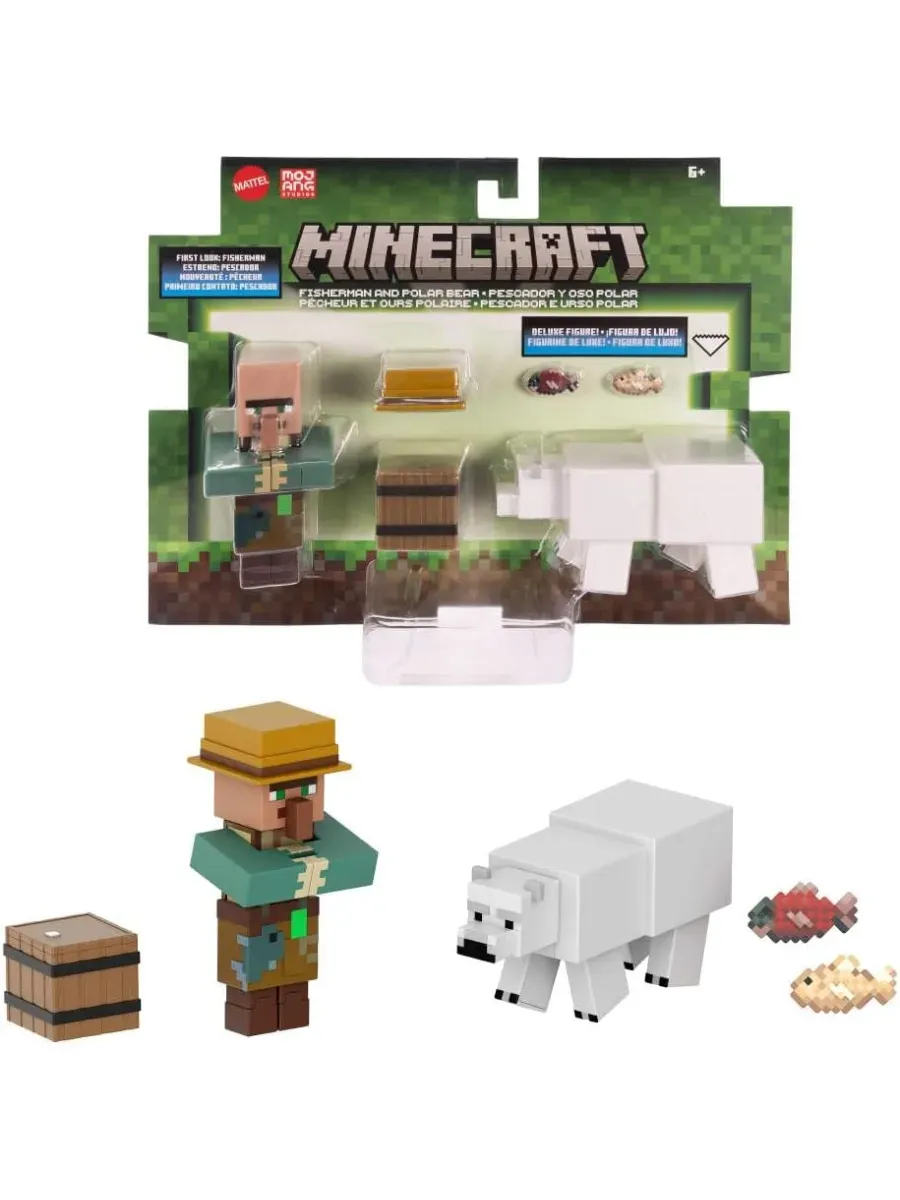 Игровой набор Minecraft Fisherman and Polar bear - фото 1