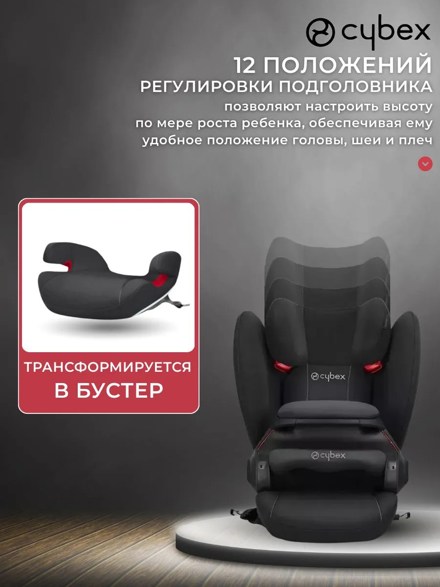Автокресло Cybex Pallas B-Fix 1/2/3 (9-36 кг) черный - фото 3
