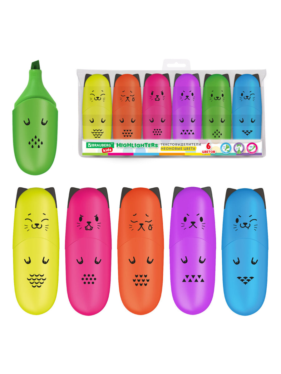 Текстовыделители Brauberg 6 цв. - фото 6