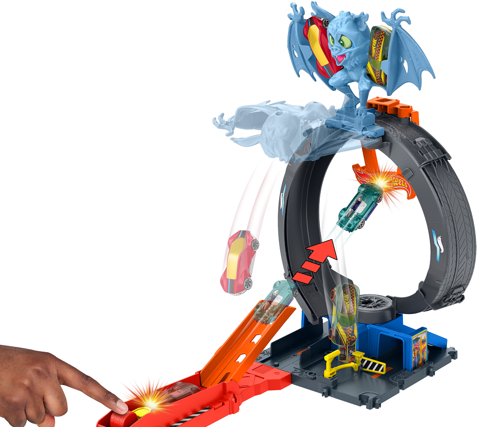 Трек Hot Wheels City Bat Loop Attack HTN78 - фото 5