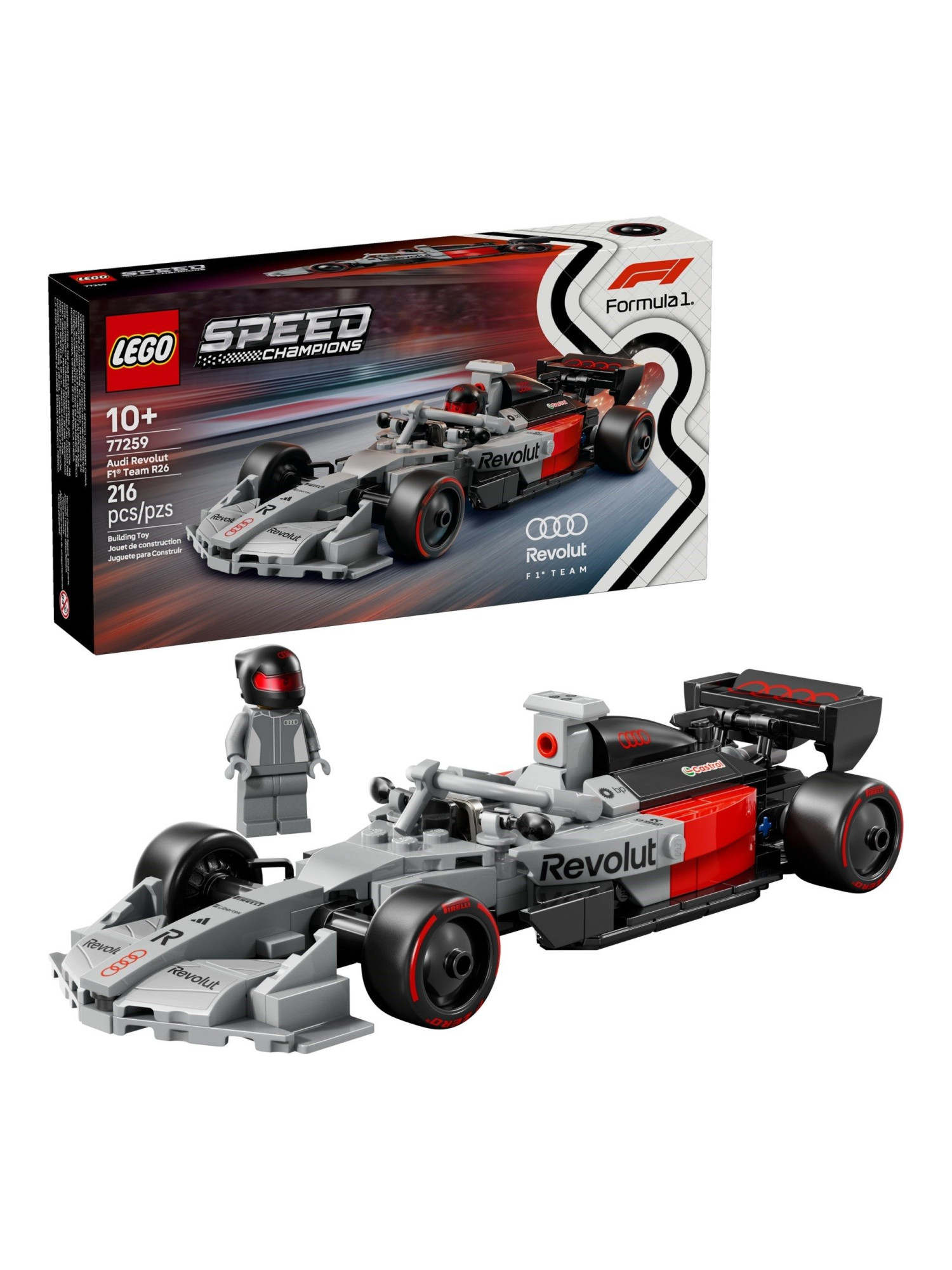 Конструктор LEGO Speed Champions Audi Revolut F1 Team R26 215 дет. - фото 3