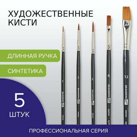 Кисть Brauberg 5 шт. (синтетика)