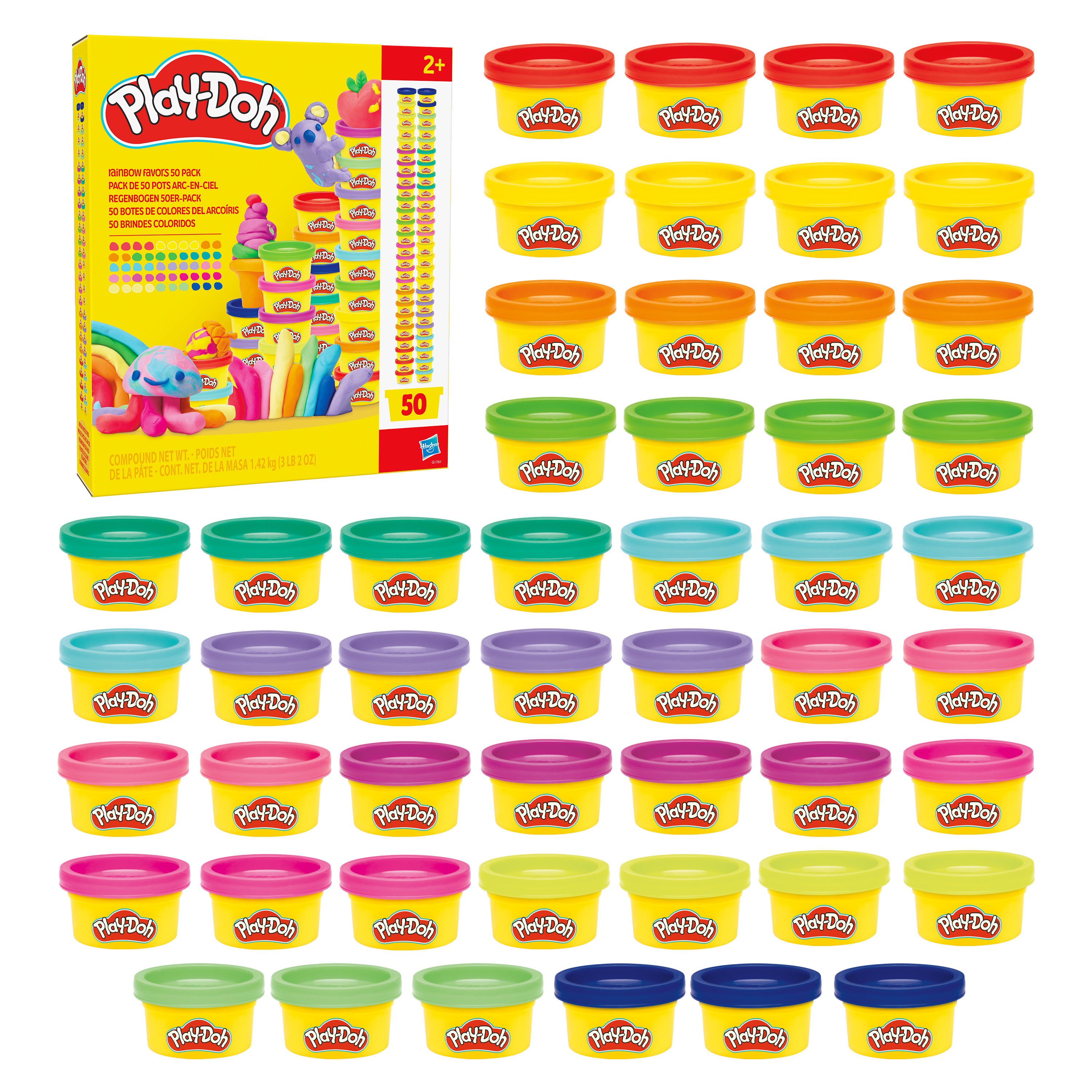 Масса для лепки Hasbro Play Doh 50шт. Супер-радуга - фото 1