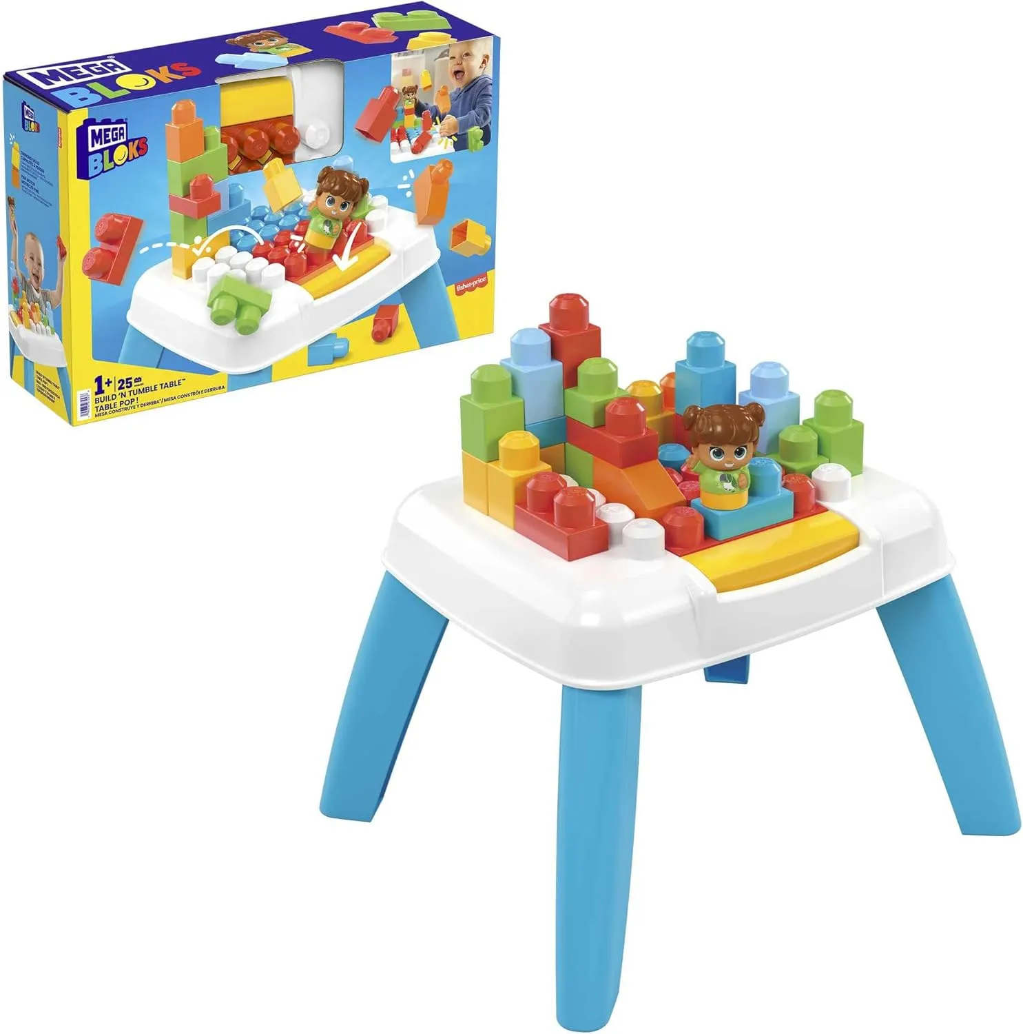 Конструктор Mega Bloks Стол для игр+фигурка 25 дет. - фото 1
