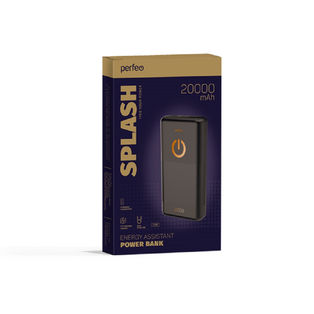 Внешний аккумулятор Perfeo PF_B4298 20000 mah черный - фото 2