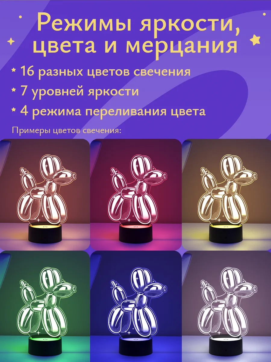 Ночник Светофей Собачка из воздушных шаров - фото 7