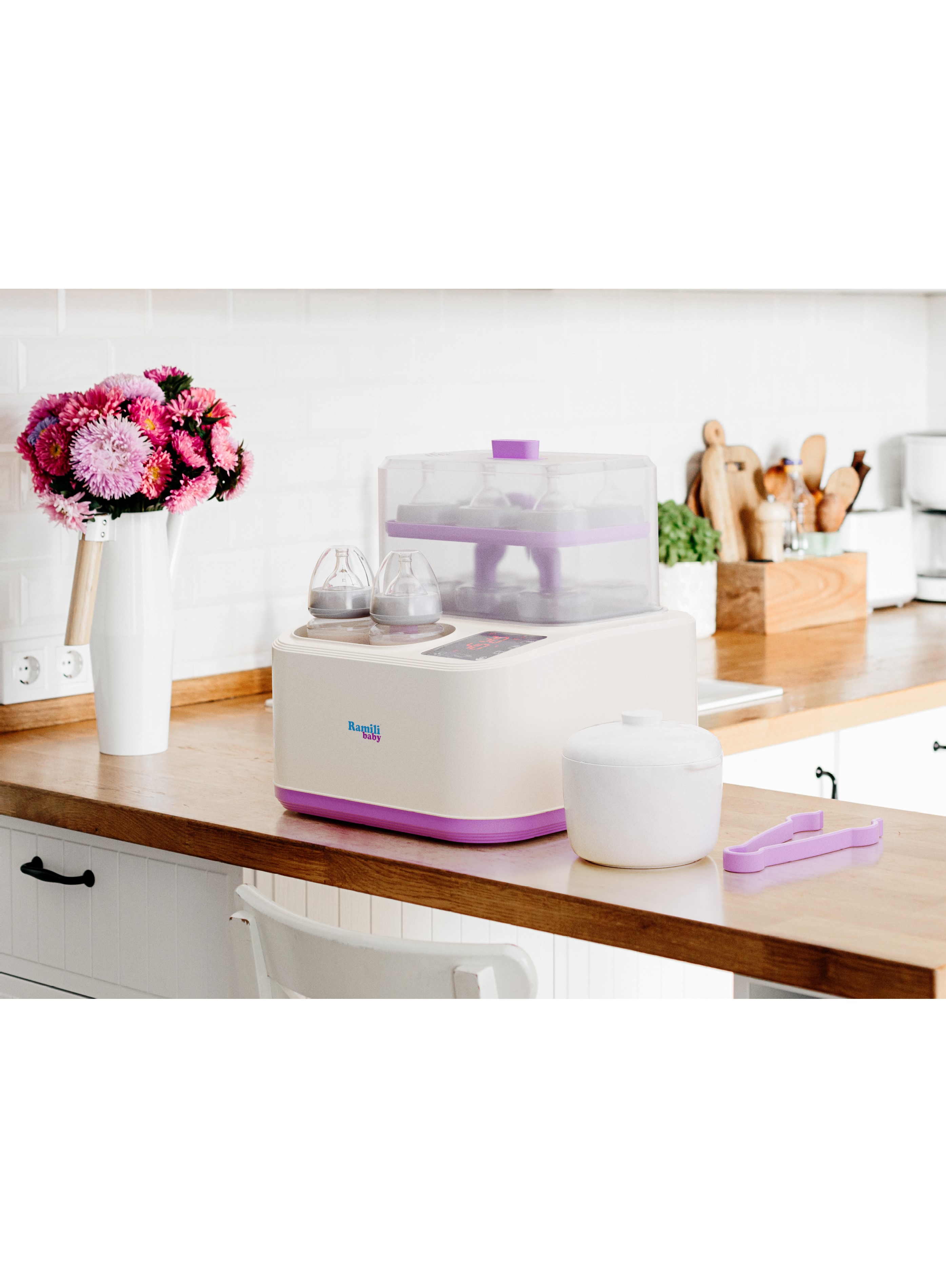 Стерилизатор-подогреватель Ramili Baby BSS300 плюс горшочек в подарок - фото 12