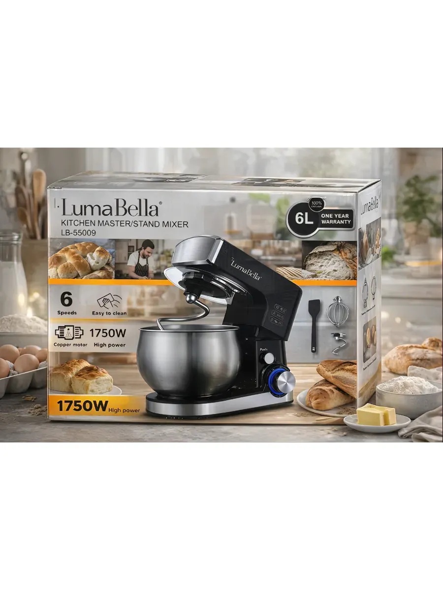 Планетарный миксер CASTLELADY 6 л, 1700W 6 скоростей - фото 13