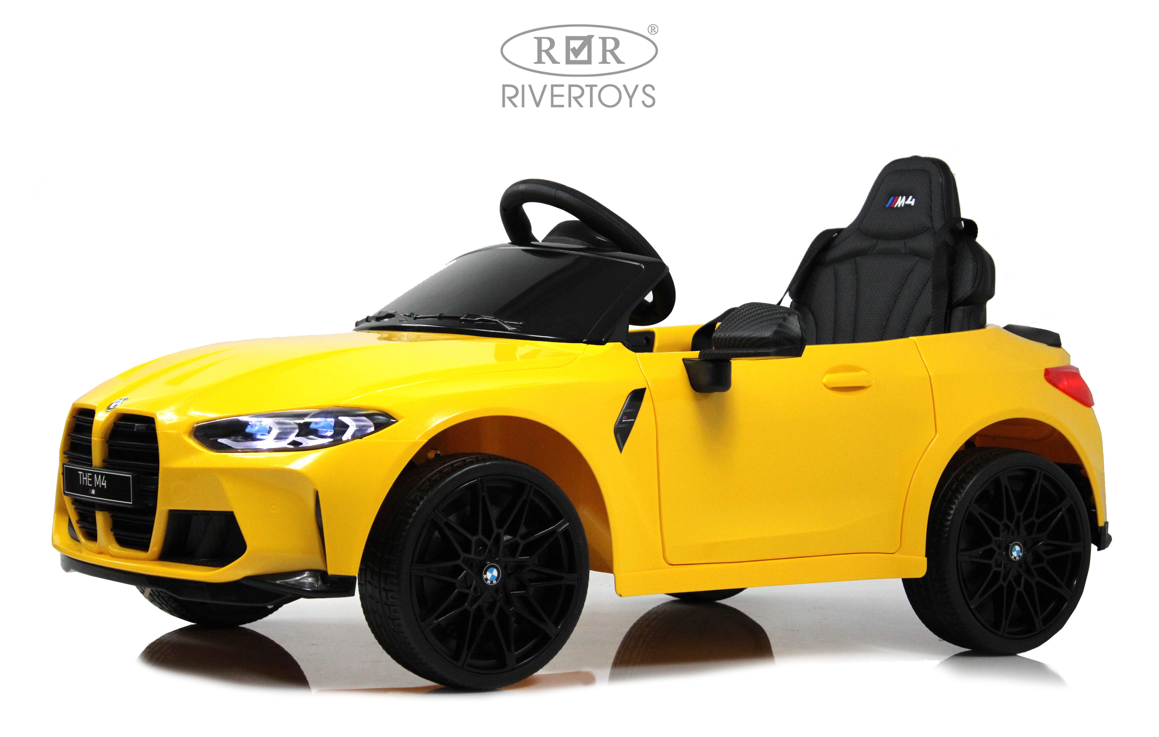 Электромобиль RIVERTOYS BMW A004AA-BMW-YELLOW С пультом ДУ - фото 11