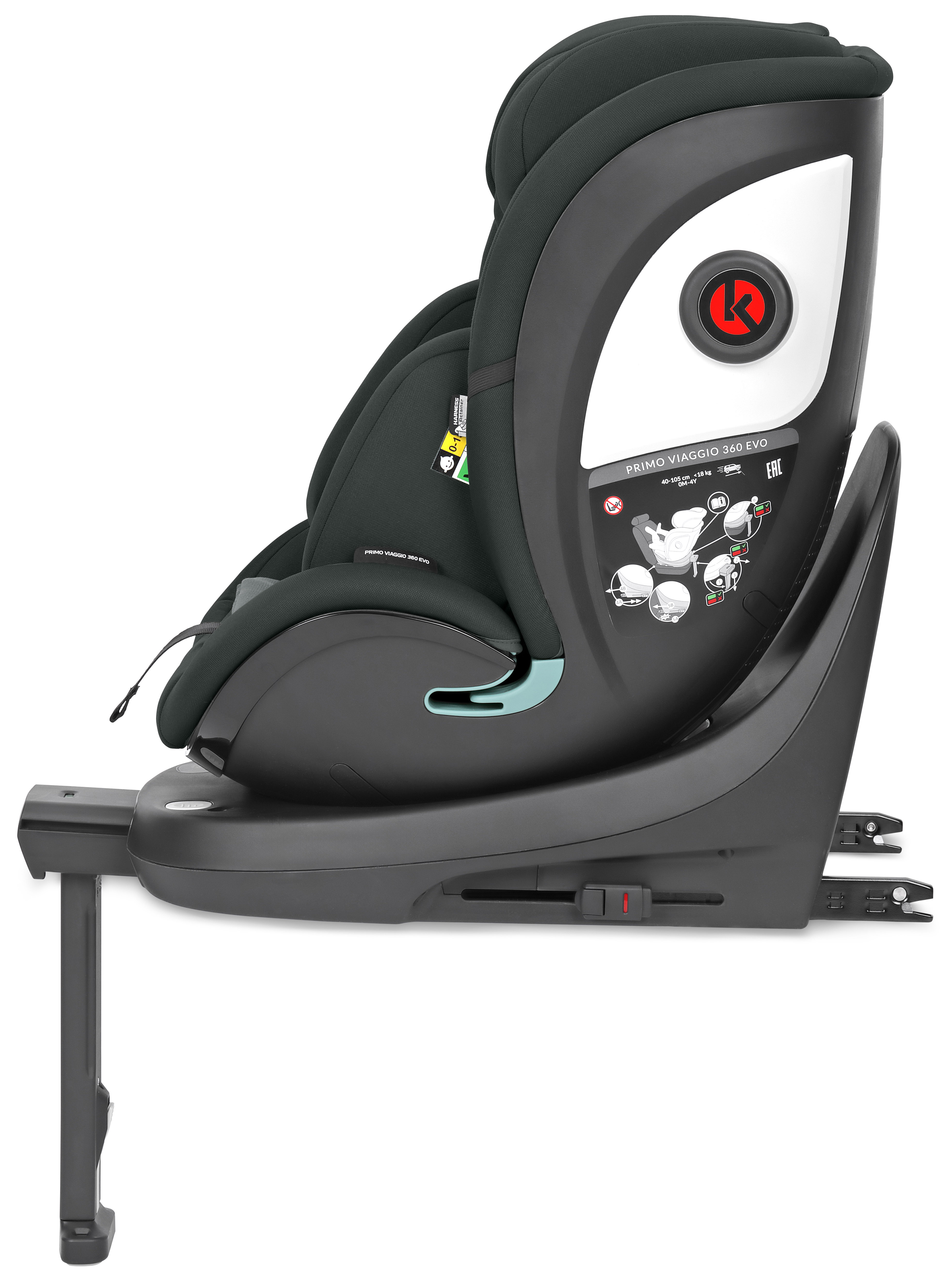 Автокресло Peg-Perego 360 Evo Isofix 0+/1/2/3 (0-36 кг) зеленый - фото 5