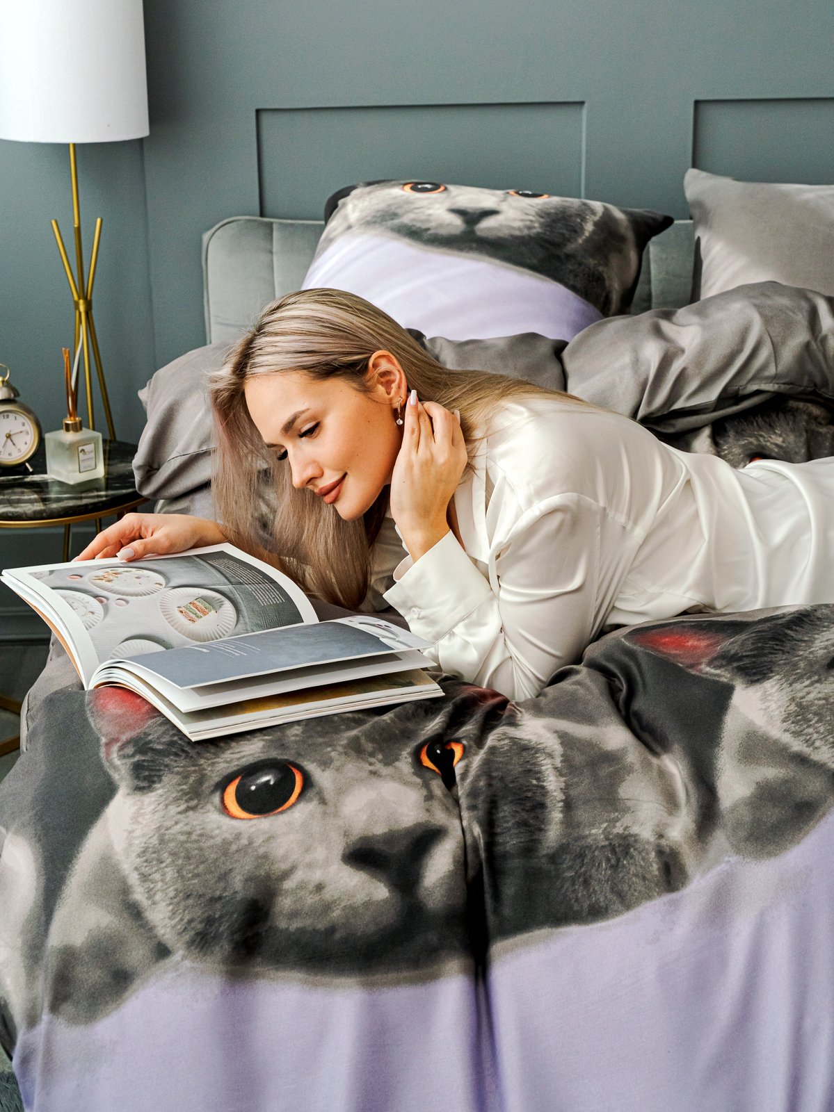 Комплект постельного белья PAVLine Котик двуспальный - фото 25