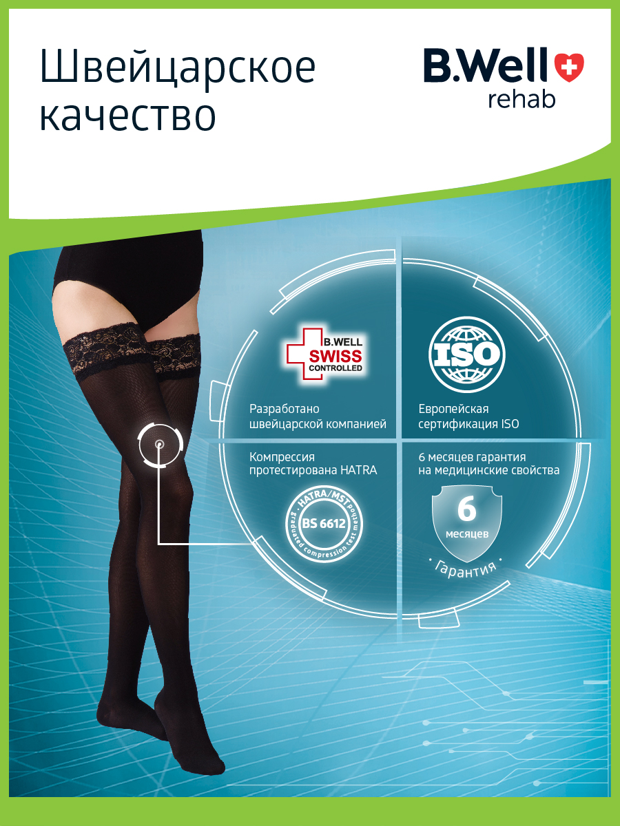 Чулки B.Well JW-212Nero - фото 3