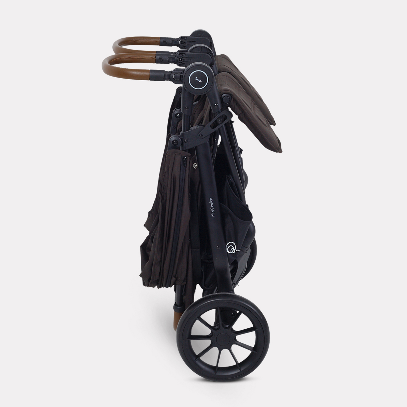 Коляска прогулочная для двойни Rant Twinny, chocolate коричневый - фото 12