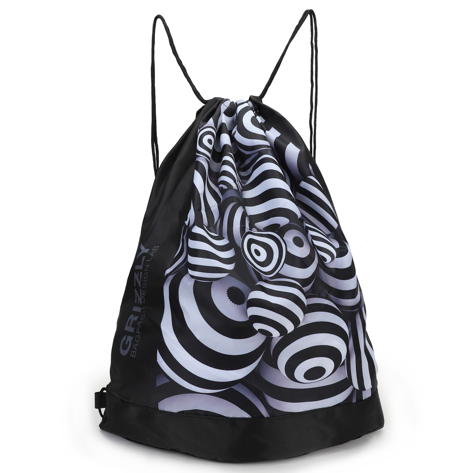 Изображение товара Мешок для обуви Grizzly 3D Черный Белый, стильный и практичный