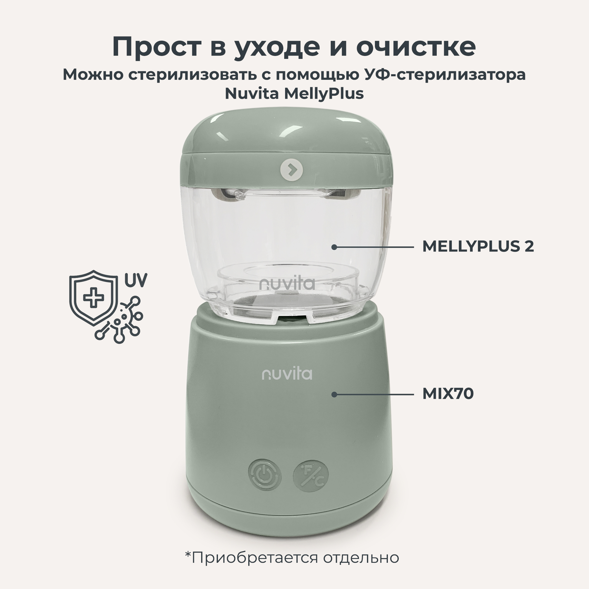 Подогреватель Nuvita Mix70 с миксером, портативный автомобильный - фото 13