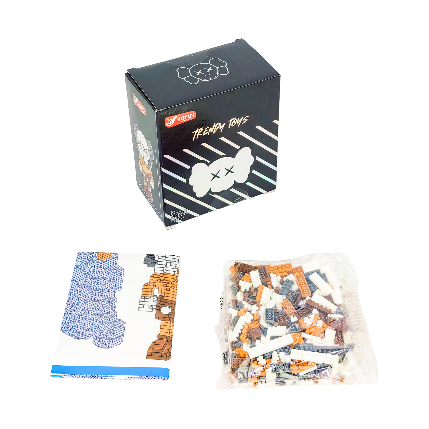 Конструктор Yiwu Yofun Trading Co Balody Kaws из мини-блоков - фото 2