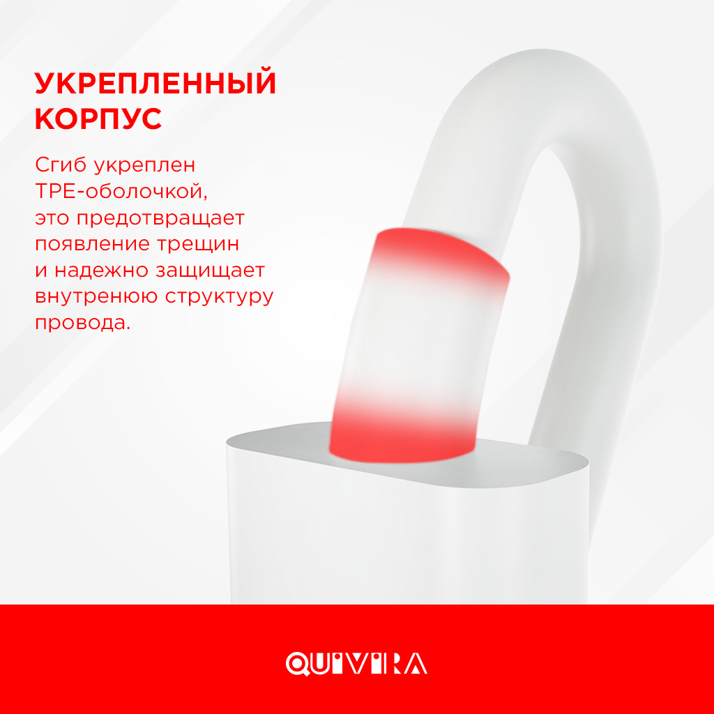 Кабель для мобильных устройств QUIVIRA Зарядка для Apple USB Type-C - Lightning 1М 20W Оригинальный чип - фото 3