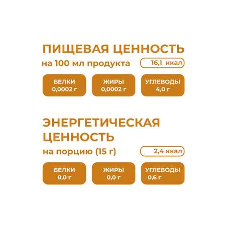 Сироп Ноль грамм без сахара для напитков кофе лимонадов Ванильный 250мл