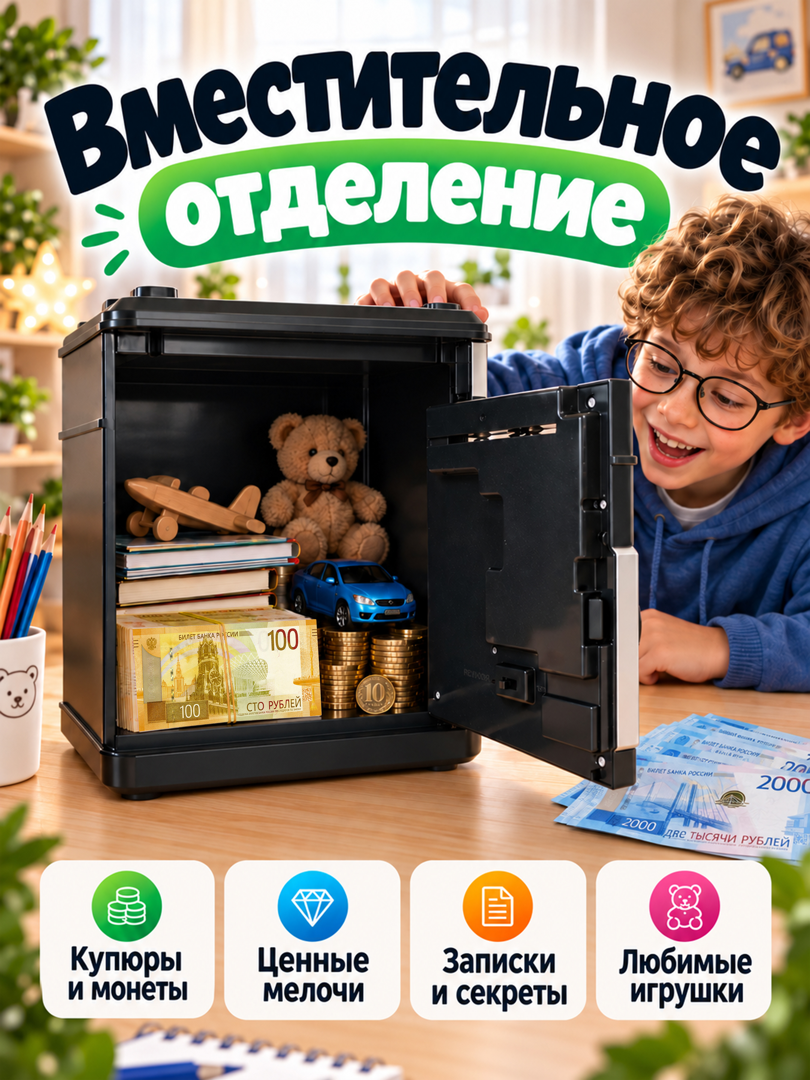 Игрушка Бестселлер c купюроприемником сейф - фото 8