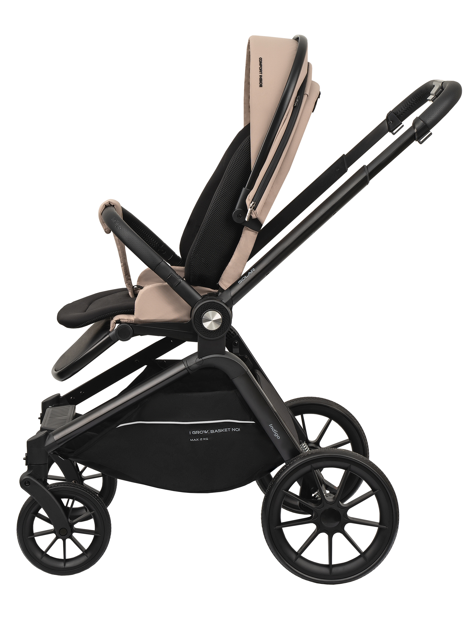 Коляска 3в1 Indigo Solar бежевый - фото 15